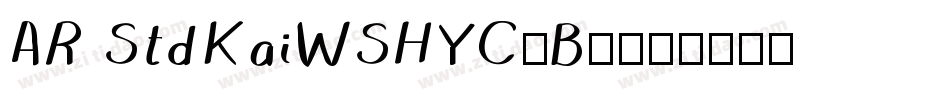 AR StdKaiWSHYC1B5字体转换